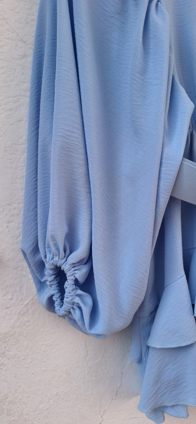 Light Blue Button-Front Dress with Belt 3
